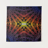 Spiegel-Kreuz (Regenbogen) Wandteppich (Vorderseite)