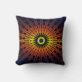 Spiegel-Mandala 2 (Regenbogen) Kissen