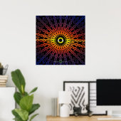 Spiegel-Mandala 2 (Regenbogen) Poster (Heimbüro)