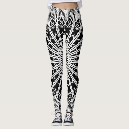 Spiegel-Mandala Leggings (Vorderseite)