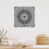 Spiegel-Mandala Poster (Küche)