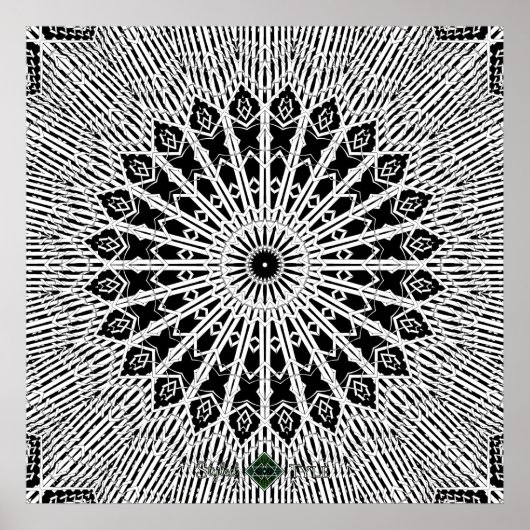 Spiegel-Mandala Poster (Vorne)