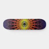 Spiegel-Mandala (Regenbogen) Skateboard (Horizontal)