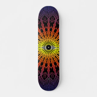 Spiegel-Mandala (Regenbogen) Skateboard