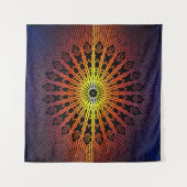 Spiegel-Mandala (Regenbogen) Wandteppich (Vorderseite (Horizontal))