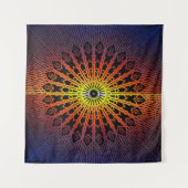 Spiegel-Mandala (Regenbogen) Wandteppich (Vorderseite)