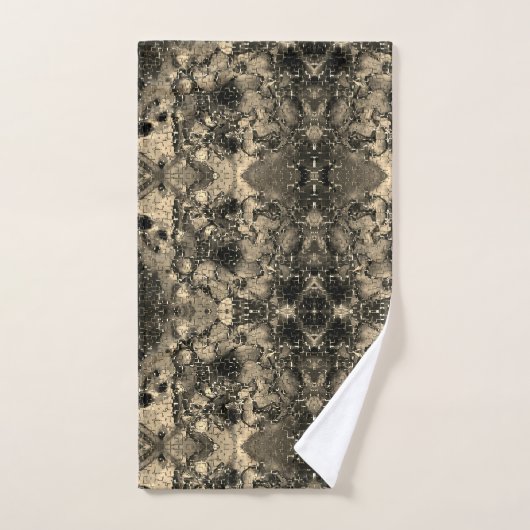 Spiegel mit samtigem Aussehen, klassisch beige Ein Badhandtuch Set (Handtuch)