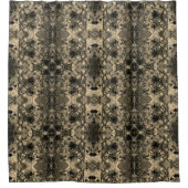 Spiegel mit samtigem Aussehen, klassisch beige Ein Duschvorhang (Vorderseite)