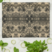 Spiegel mit samtigem Aussehen, klassisch beige Ein Geschirrtuch (Gefaltet)