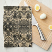 Spiegel mit samtigem Aussehen, klassisch beige Ein Geschirrtuch (Viertel Falte)