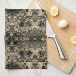 Spiegel mit samtigem Aussehen, klassisch beige Ein Geschirrtuch