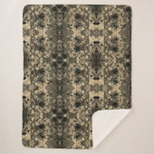 Spiegel mit samtigem Aussehen, klassisch beige Ein Sherpadecke (Vorderseite)