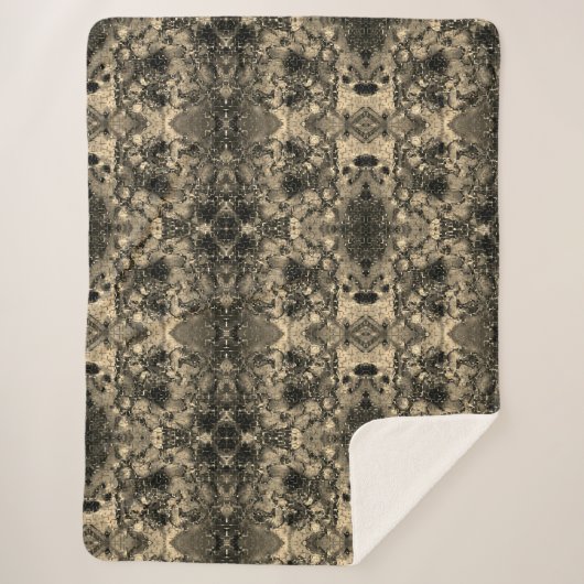 Spiegel mit samtigem Aussehen, klassisch beige Ein Sherpadecke (Vorderseite)