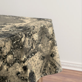 Spiegel mit samtigem Aussehen, klassisch beige Ein Tischdecke