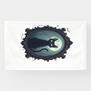 Spiegel mit verhexter Katze Banner
