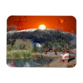 SPIEGEL OZ Sunset on Alps Magnet (Horizontal)