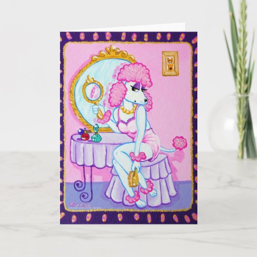 Spiegel, Spiegel an der Wand Grußkarte Karte (Vorderseite)