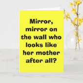 Spiegel, Spiegel auf der Wand, die wie ihr m… Karte (Gelbe Blume)