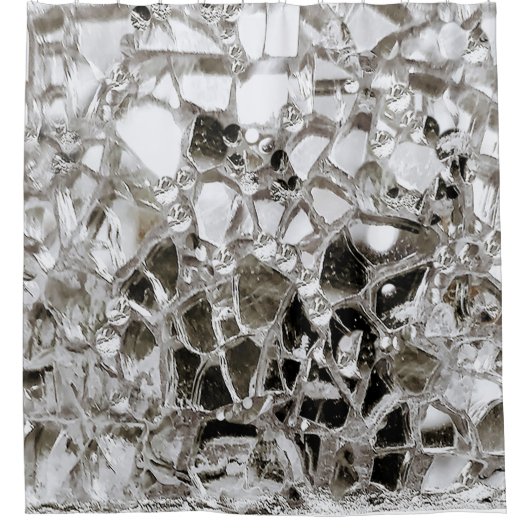 Spiegel und Glas Duschvorhang (Vorderseite)