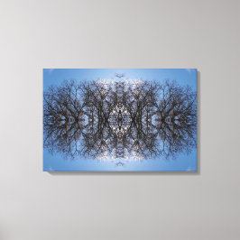 Spiegelbild-Baumstruktur Leinwanddruck