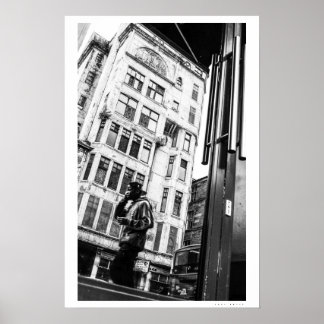Spiegelbild der Glasgow-Straße Poster