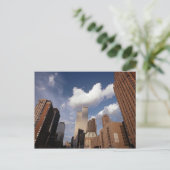 Spiegelbild der Postkarte des WTC Twin Towers NYC (Stehend Vorderseite)