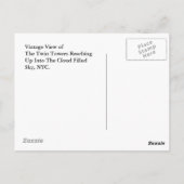Spiegelbild der Postkarte des WTC Twin Towers NYC (Rückseite)
