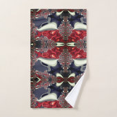 Spiegelbild mit wiederholter Form, über weiß Badhandtuch Set (Handtuch)