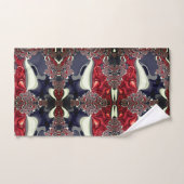 Spiegelbild mit wiederholter Form, über weiß Badhandtuch Set (Handtuch)