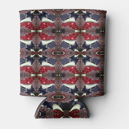 Spiegelbild mit wiederholter Form, über weiß Dosenkühler (Vorderseite)