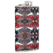 Spiegelbild mit wiederholter Form, über weiß Flachmann (Rechts)