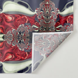 Spiegelbild mit wiederholter Form, über weiß Wandteppich