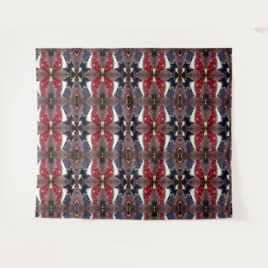 Spiegelbild mit wiederholter Form, über weiß Wandteppich (Vorderseite (Horizontal))