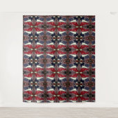 Spiegelbild mit wiederholter Form, über weiß Wandteppich (Vorderseite)