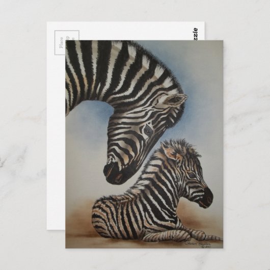 Spiegelbild (Zebra) Zubehör Postkarte (Vorne/Hinten)