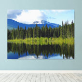 Spiegelbild-Zeitleiste Canvas Print Leinwanddruck (Insitu (Holzboden))