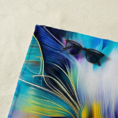 Spiegelbilder eines farbenfrohen siamesischen Kitt Strandtuch (Beispiel)