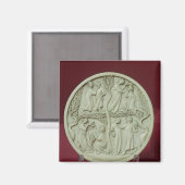 Spiegelcase mit höflichen Szenen, c.1320-30 Magnet (Vorderseite/Rückseite)