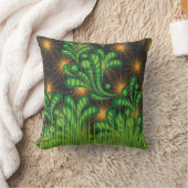 Spiegeldesign und einige Pflanze Kissen (Decke)