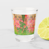 Spiegeldesign und einige Pflanze Schnapsglas (Vorderseite)
