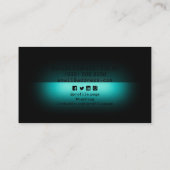 Spiegeleffekt moderner futuristischer  visitenkarte (Rückseite)