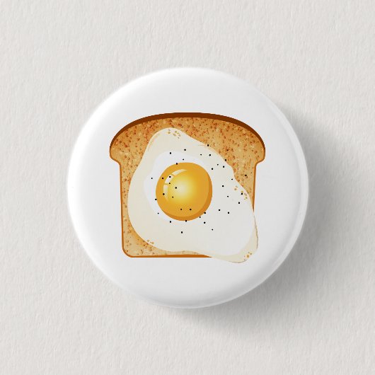 Spiegelei auf Toast Button (Vorderseite)
