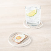 Spiegelei auf Toast Getränkeuntersetzer (Seite)