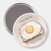 Spiegelei auf Toast Magnet (Vorderseite/Rückseite)