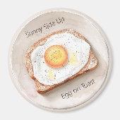 Spiegelei auf Toast Magnet (Vorne)