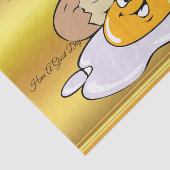 Spiegelei des Cartooncharakters mit großem Lächeln Seidenpapier (Ausschnitt)