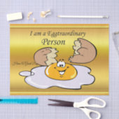 Spiegelei des Cartooncharakters mit großem Lächeln Seidenpapier (Handwerk)