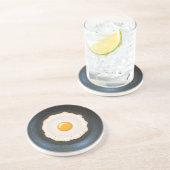 Spiegelei in der Wanne - Sandstein-Untersetzer Untersetzer (Seite)