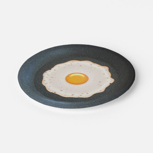 Spiegelei in Pan - Pappteller (Schrägansicht)