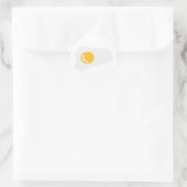 Spiegelei Runder Aufkleber (Tasche)